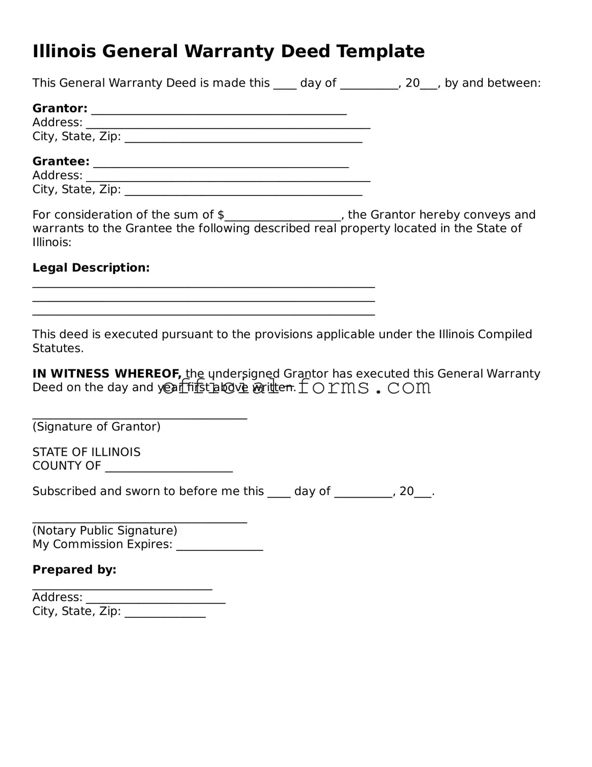 Official Illinois Deed Document
