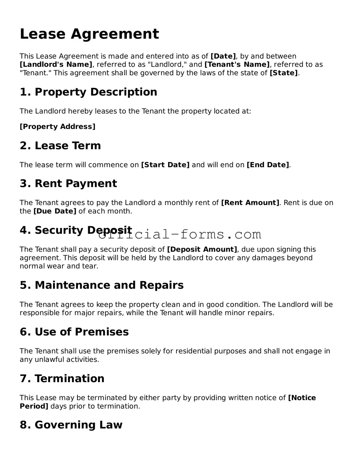 Attorney-Verified Lease Agreement Template