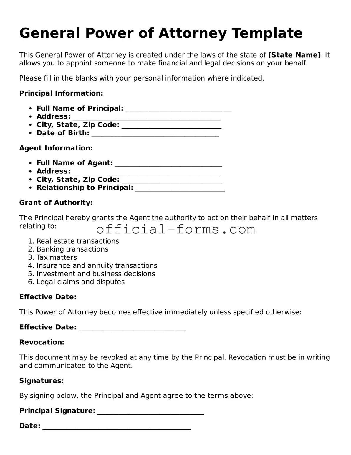 Attorney-Verified Power of Attorney Template