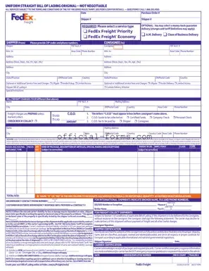 Blank Fedex Bill Of Lading Form