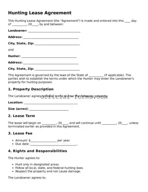 Attorney-Verified Hunting Lease Agreement Template