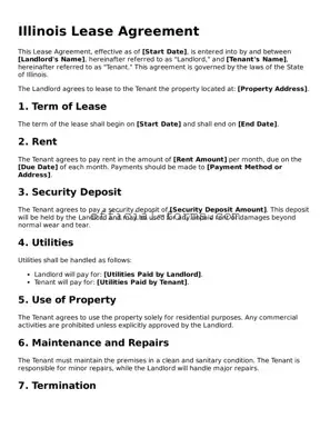 Official Illinois Lease Agreement Document