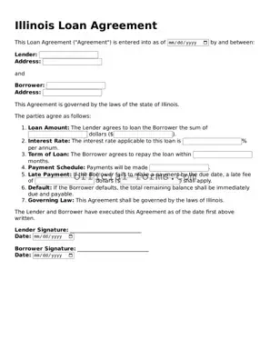 Official Illinois Loan Agreement Document