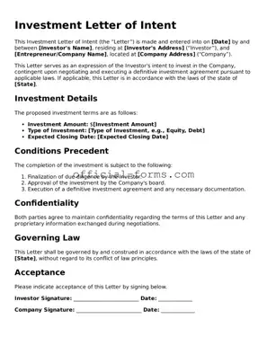 Attorney-Verified Investment Letter of Intent Template