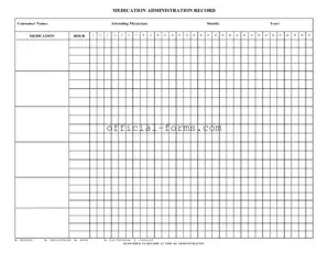 Blank Medication Administration Record Sheet Form