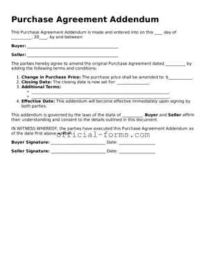 Attorney-Verified Purchase Agreement Addendum Template