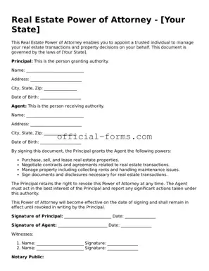 Attorney-Verified Real Estate Power of Attorney Template