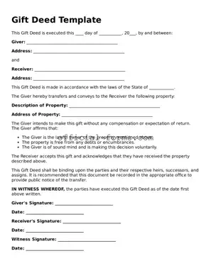 Attorney-Verified Gift Deed Template