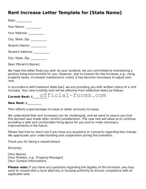 Attorney-Verified Rent Increase Letter Template