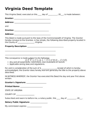 Official Virginia Deed Document
